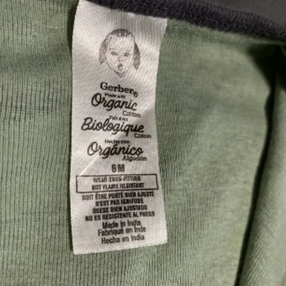 Organic Gerber Footed Sleeper - Picture 4 of 4